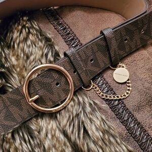 Micheal Kors monogram belt with chain